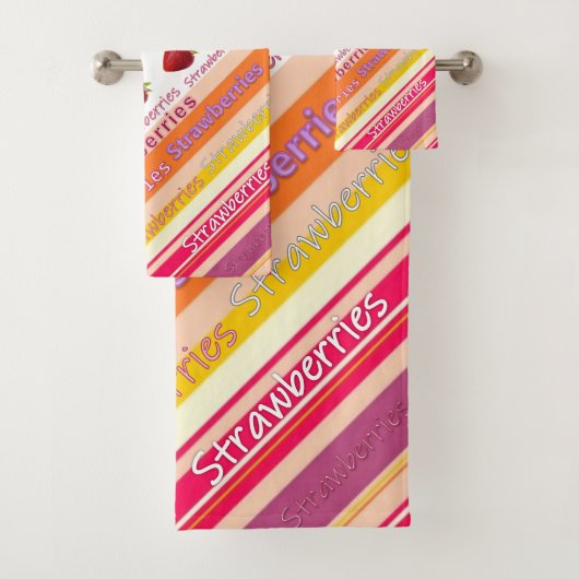 Serviettes de bain Jeux de fraises (En situation)