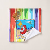 Serviettes de bain Jeux de Thanksgiving Beach Turq (Gant de toilette)