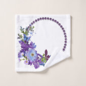 Serviettes De Bain Jeux Floral Violet (Gant de toilette)