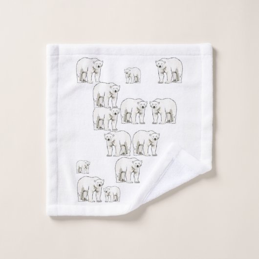 Serviettes De Bain Jeux Ours Polaire (Gant de toilette)