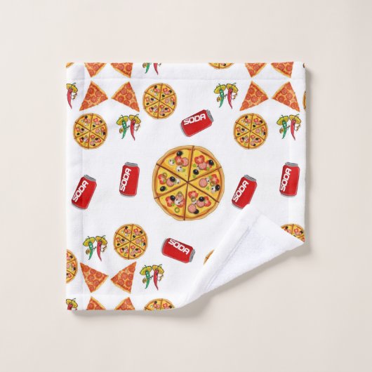 Serviettes De Bain Jeux Pizza (Gant de toilette)