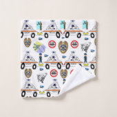 Serviettes de bain Jeux voitures de police (Gant de toilette)