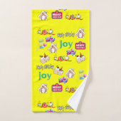 Serviettes de bain, Joyeux anniversaire Joyeux Noë (Serviette à main)
