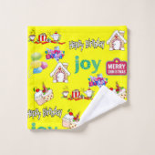 Serviettes de bain, Joyeux anniversaire Joyeux Noë (Gant de toilette)