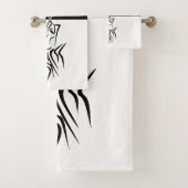 Serviettes de bain Lion - Noir et Blanc - Couleurs (En situation)