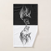 Serviettes de bain Lion - Noir et Blanc - Couleurs (Serviette à main)