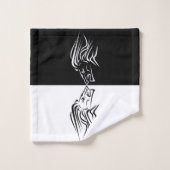 Serviettes de bain Lion - Noir et Blanc - Couleurs (Gant de toilette)