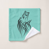 Serviettes de bain Lion Turquoise - Vos Couleurs (Gant de toilette)
