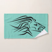 Serviettes de bain Lion Turquoise - Vos Couleurs (Serviette à main)