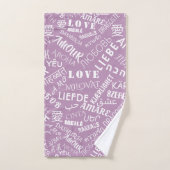 Serviettes de bain Love Texte Multi Langue - Vos C (Serviette à main)