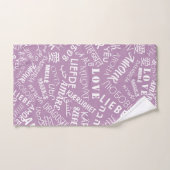 Serviettes de bain Love Texte Multi Langue - Vos C (Serviette à main)