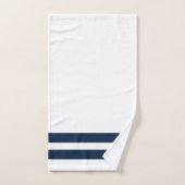Serviettes de bain marine et blanche avec Ancre (Serviette à main)