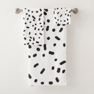 Serviettes de bain modernes et élégantes en noir