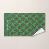 Serviettes de bain Motif en treillis vert Succulen (Serviette à main)