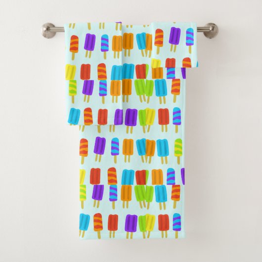 Serviettes de bain Motif Été Popsicle Set (En situation)