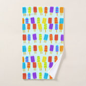 Serviettes de bain Motif Été Popsicle Set (Serviette à main)