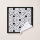 Serviettes de bain motif noir et blanc (Gant de toilette)