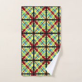 Serviettes de bain Motifs Crisscross Rainbow Strip (Serviette à main)