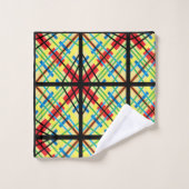 Serviettes de bain Motifs Crisscross Rainbow Strip (Gant de toilette)