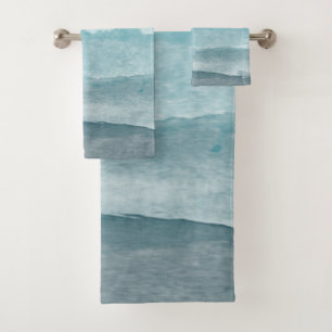 Serviettes de bain motifs modernes pastel terrazzo