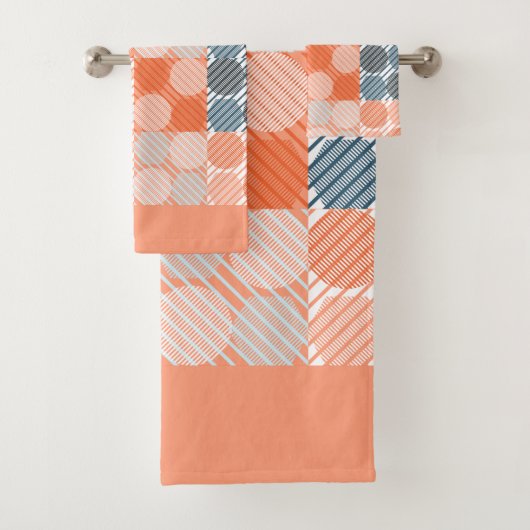 Serviettes de bain multicolores (En situation)