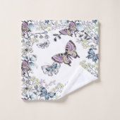 Serviettes de bain Pastel Soft Butterflies (Gant de toilette)