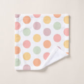 Serviettes de bain Pastel Spring Polka-Dots (Gant de toilette)