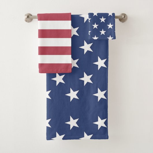 Serviettes de bain Patriotic Stars et Stripes (En situation)