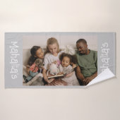 serviettes de bain personnalisées avec noms et pho (Serviette de bain)