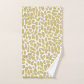 Serviettes de bain personnalisées en or et blanc (Serviette à main)