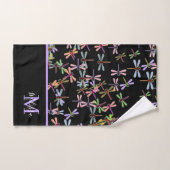 Serviettes de bain personnalisées libellules color (Serviette à main)