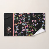 Serviettes de bain personnalisées libellules color (Serviette à main)