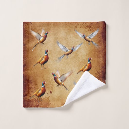 Serviettes de bain Pheasant à cou rouge (Gant de toilette)