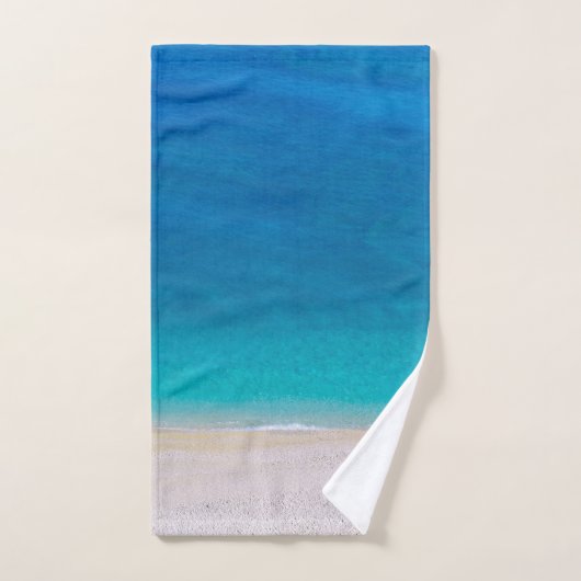 Serviettes de bain : Plage tropicale, Océan, Vague (Serviette à main)
