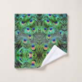 Serviettes De Bain Plumes De Peacock (Gant de toilette)