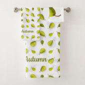 Serviettes de bain poires (En situation)