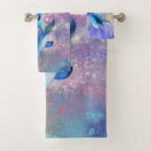 Serviettes de bain pour couple dauphins (En situation)