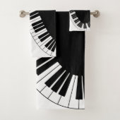 Serviettes de bain pour piano-clavier (En situation)