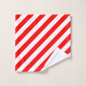 Serviettes de bain Red Diagonal (Gant de toilette)