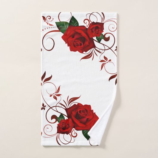 Serviettes de bain Red Rose (Serviette à main)