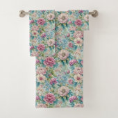 Serviettes de bain Rococo Fleurs pastel Élégance v (En situation)