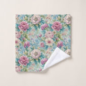 Serviettes de bain Rococo Fleurs pastel Élégance v (Gant de toilette)