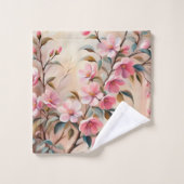 Serviettes de bain rose beige (Gant de toilette)