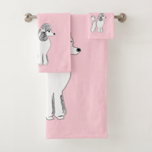 Serviettes De Bain Rose Clair Aux Canicules Blanch