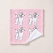 Serviettes De Bain Rose Clair Aux Canicules Blanch (Gant de toilette)