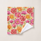 Serviettes de bain rose et jaune (Gant de toilette)