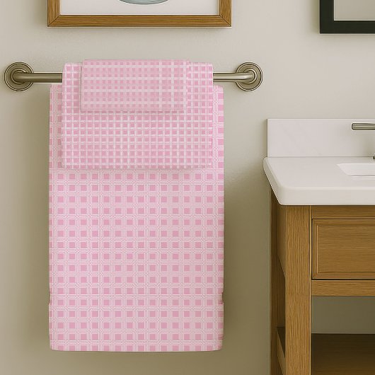 Serviettes de bain rose tendre, sensation propre e