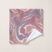 Serviettes de bain roses 2 anciens Hares (Gant de toilette)