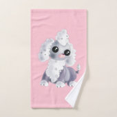 Serviettes de bain roses avec marionnette - Vos co (Serviette à main)