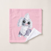 Serviettes de bain roses avec marionnette - Vos co (Gant de toilette)